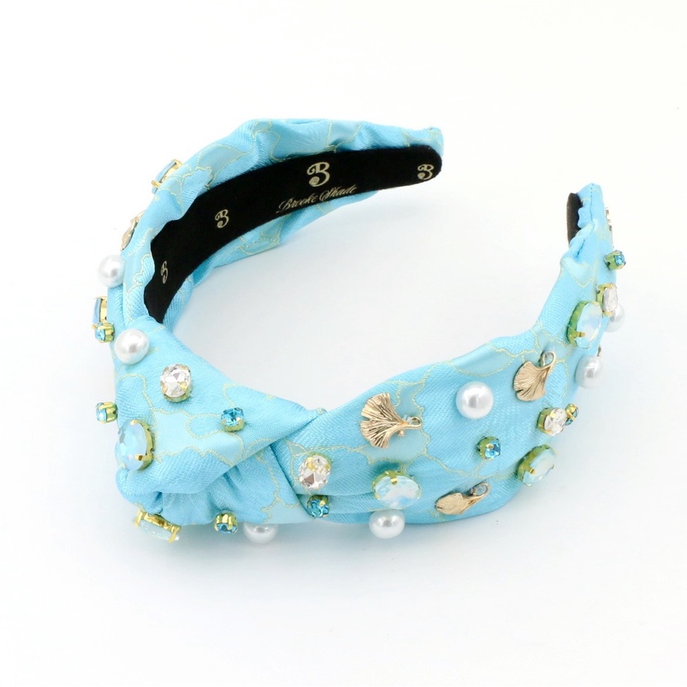 125. NEW “The Ginkgo Pearl” Brooke Shade Designer Topknot Headband